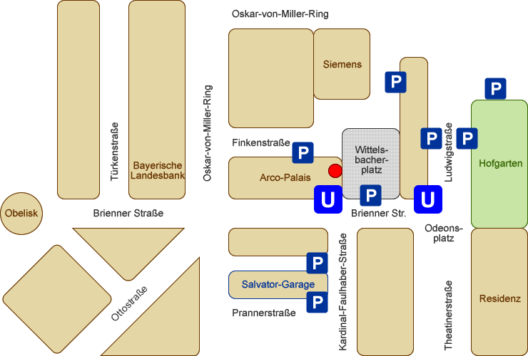 Anfahrtsskizze HNO München Anfahrtsskizze HNO München